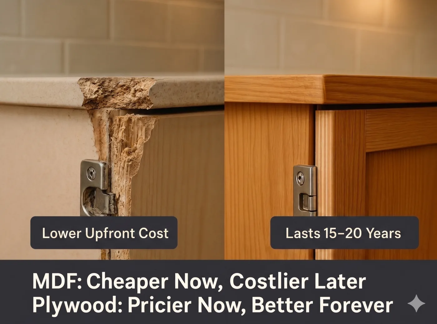 kitchen cabinet durability comparison test between cabinet materials