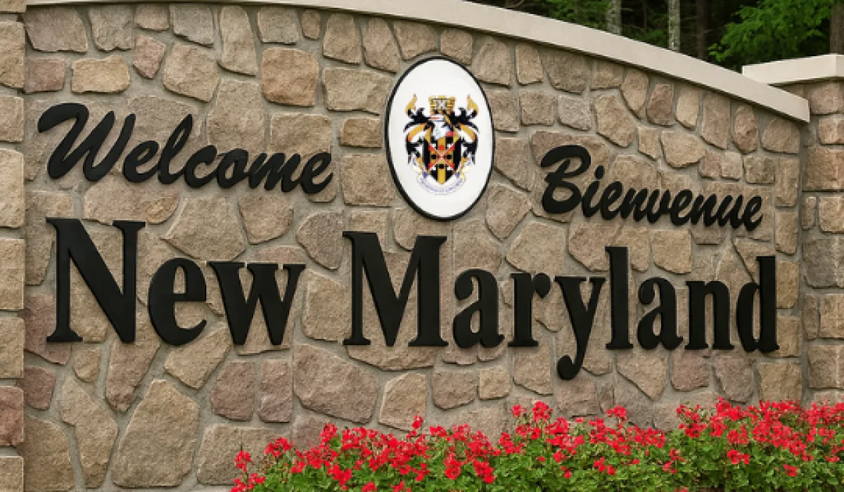 Welcome to New Maryland sign - home inspection services for New Maryland properties