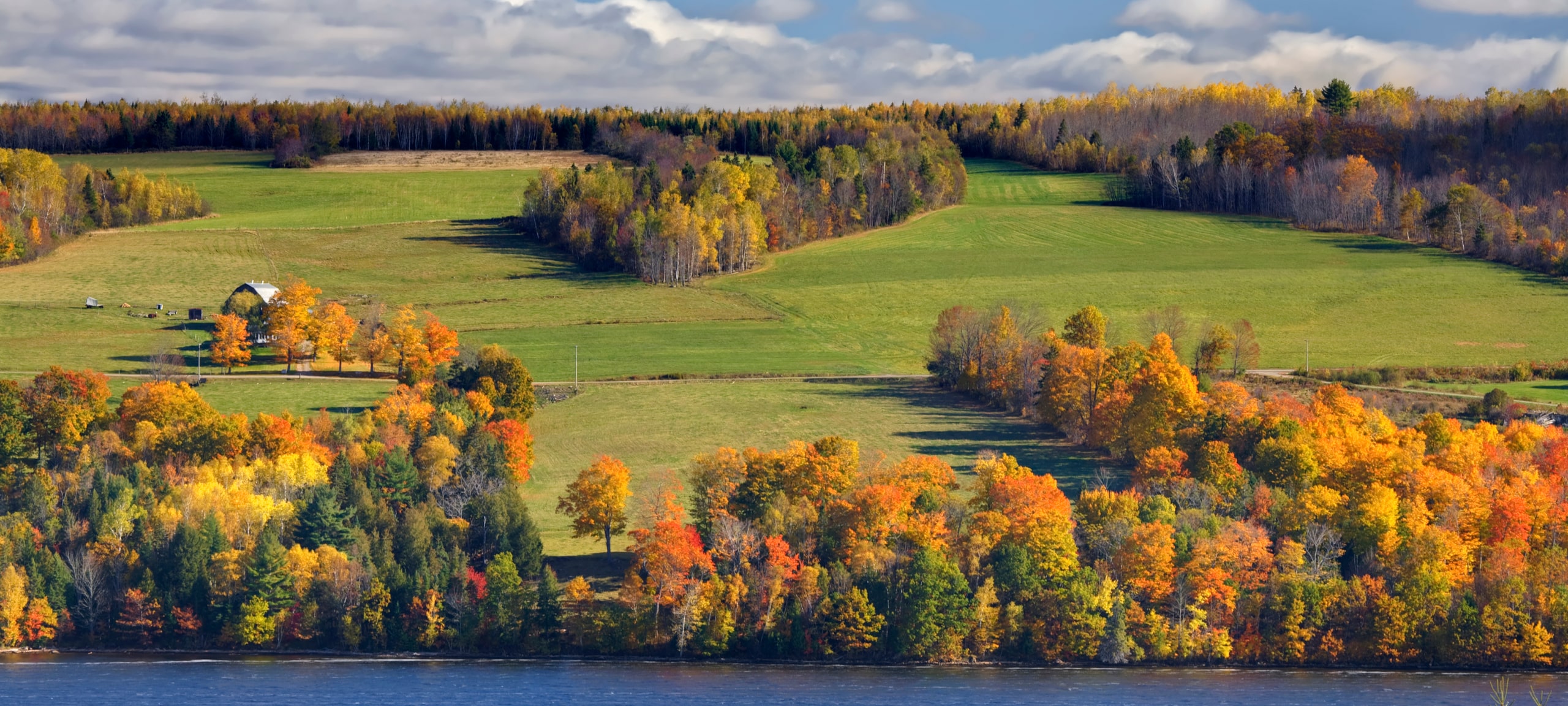 Fall colours over the Saint John River valley near Lincoln
