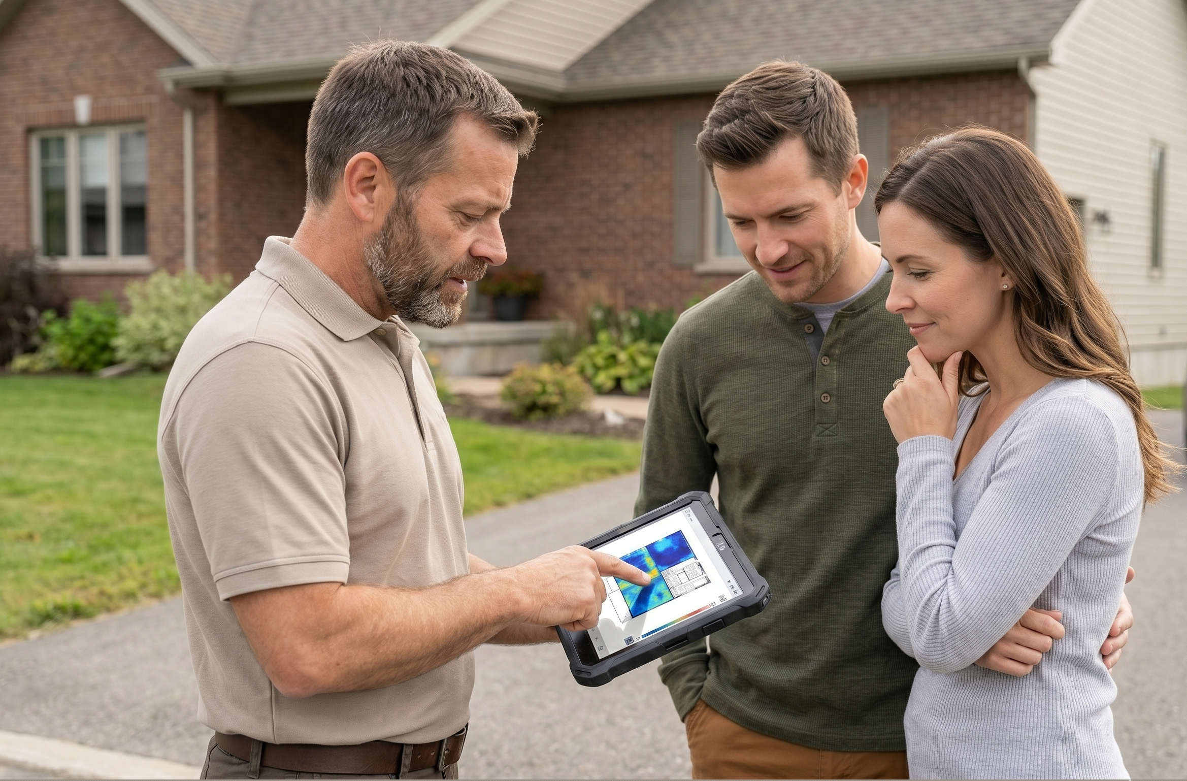 Inspector reviewing area-specific inspection strategy and service planning
